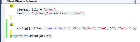 ASP.NET MVC ObjectInfo